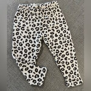 Zara Waffle Cheetah Pants